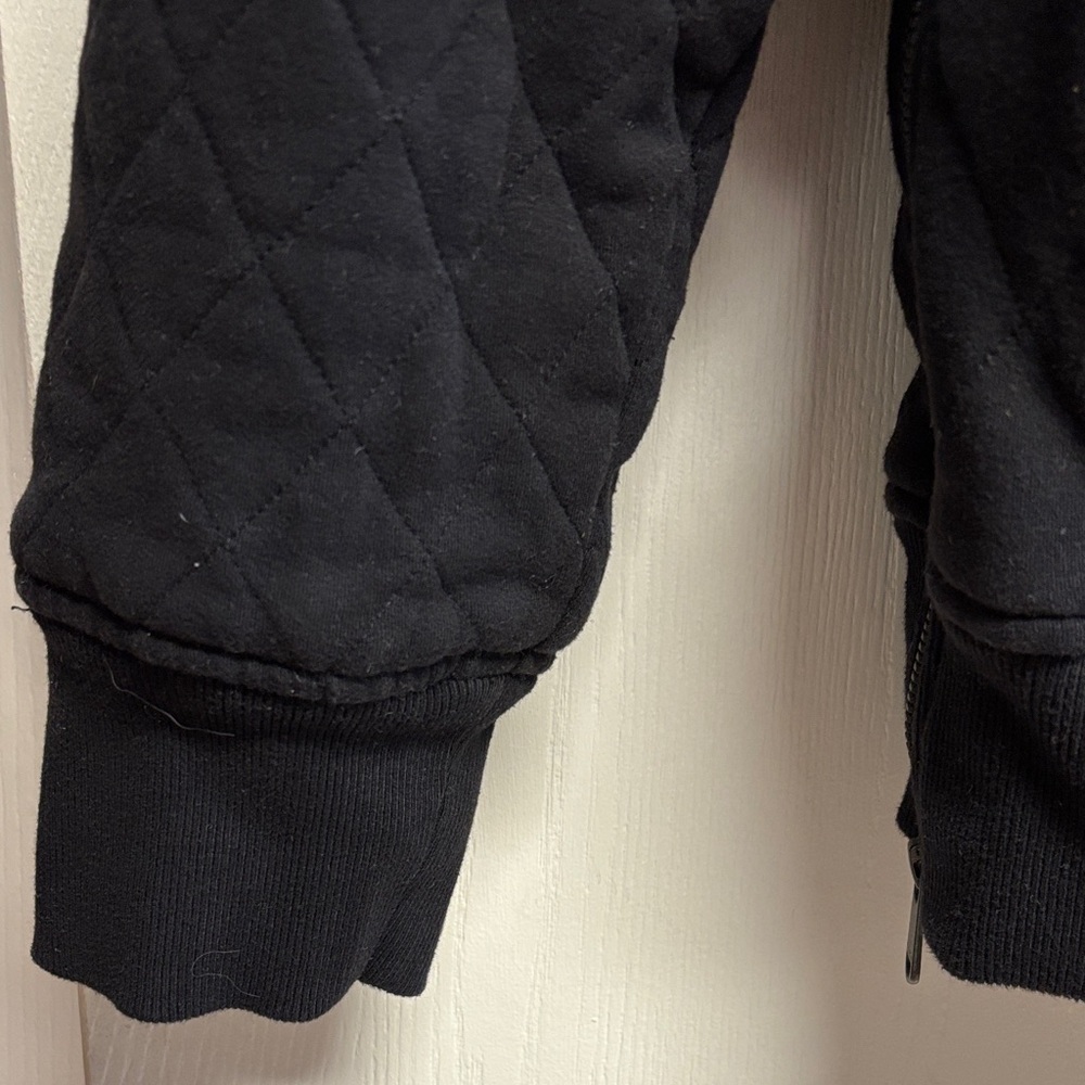 Athleta Small‎ Black Quilted Bomber Jacket. EUC - Picture 8 of 16